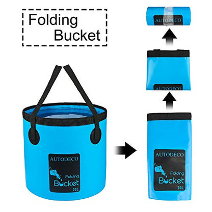 Collapsible Bucket 5 Gallon Container Folding Water Bucket Portable Wash Basin 20L