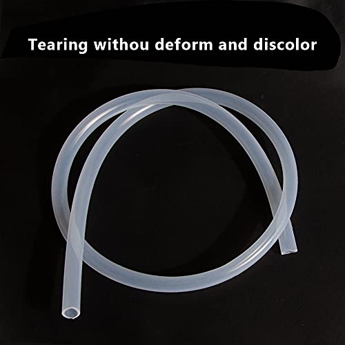 Feelers Silicone Tubing, Food Grade Pure Siliconce Hose 4mm ID 6mm OD 3.3ft, High Temperature Resistant Flexible Hose for Water Air Pump, Aquarium, Home Brewing, Kitchen - size: 4mm-6mm, style: 3.3 Feet