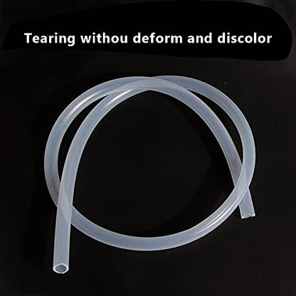 Feelers Silicone Tubing, Food Grade Pure Siliconce Hose 4mm ID 6mm OD 3.3ft, High Temperature Resistant Flexible Hose for Water Air Pump, Aquarium, Home Brewing, Kitchen - size: 4mm-6mm, style: 3.3 Feet