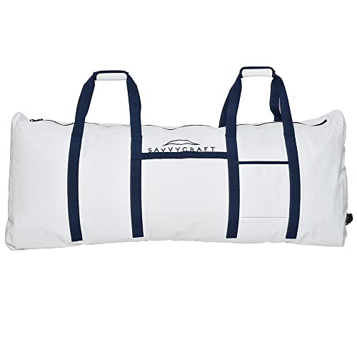Savvycraft Waterproof Leakproof Insulated Fish Kill Bag, Heavy Duty Soft Fish Storage Bag with Easy Grip Handles, White 48" L x 10" W x 20" H - style: Flat Bottom: 48"l X 10"w X 20"h