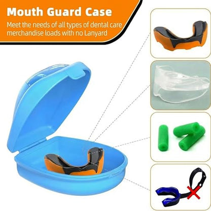 Sports Mouthguard Case, Durable Protective Box for Football & Basketball - color: Blue