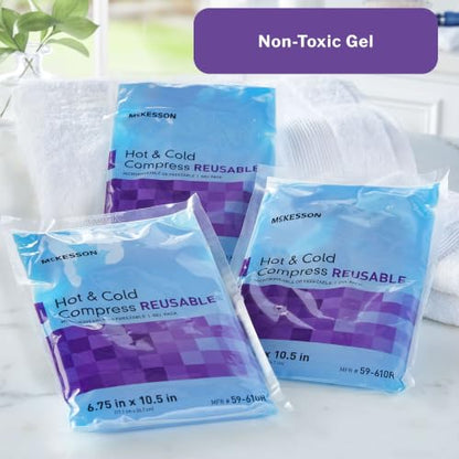 McKesson Cold and Hot Compress Reusable Gel Ice Hot Packs, 6.75 x 10.5 in - size: Large (6.75" x 10.5")