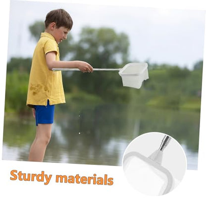 Mikikit Portable Stainless Steel Fish Catch Net with Extendable Handle for Aquarium Escapeproof Design for Fish and Shrimp Small Fishing Net for Aquatic