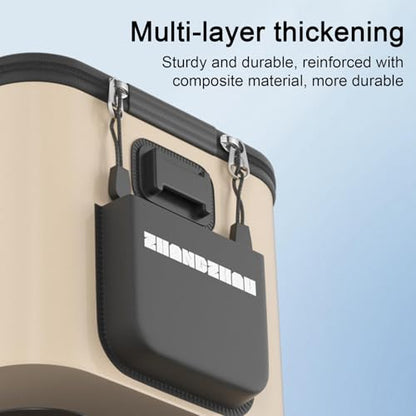 Live Fish Bucket - Fishing Bait Storage Container for Catch Holding Transport | Insulated Tank with Aerator Slot System, Portable Carry Handle for Outdoor Fishing Use 11.81x7.87x7.48 in