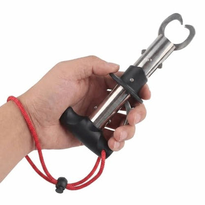 Stainless Steel Fishing Gripper, Portable Fish Lip Grip Grabber with Handle, Extra Wide Opening Fish Holder Tool for Outdoor Fishing