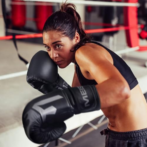 Meister [Critical] Boxing Gloves - Ergonomic High-Density Training Gloves - style: 12 Ounce Gloves - Matte Black