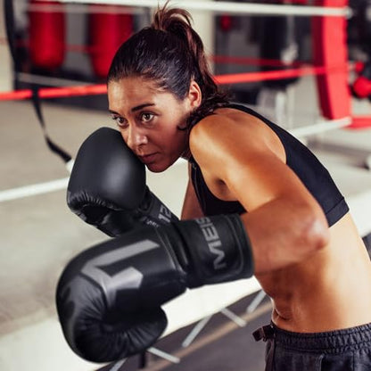 Meister [Critical] Boxing Gloves - Ergonomic High-Density Training Gloves - style: 12 Ounce Gloves - Matte Black