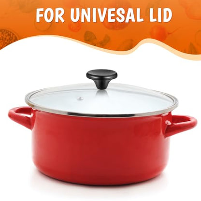 Hotop 4 Sets Dutch Oven Knob Stainless Steel Replacement Knob Pot Lid Handle Compatible with Le Creuset, Aldi, Lodge and Other Enameled Cast-Iron Dutch Oven (Black) - color: Black