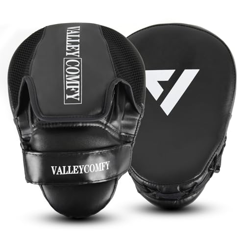Valleycomfy Boxing Pads Punching Mitts for Training,Muay Thai,Martial Arts - color: White