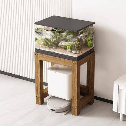 Fish Tank Stand,Customizable Solid Wood Fish Tank Stand - Indoor Storage Rack with Non-Slip Foot Pads, Ideal for Home, Office & Hotel Use (60x45cm/23.6x17.7in)