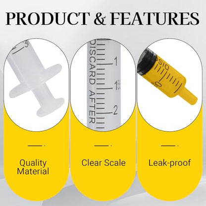 3ml Small Syringes Without Needle, 12 Pack Plastic Syringe with Cap for Pet Feeding, Scientific Labs, Glue, Oil & Precise Liquid Measurement - size: 3ml
