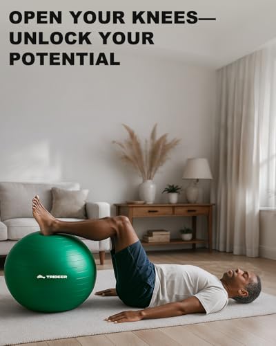 Trideer Exercise Ball for Physical Therapy, Stability & Balance Training - size: Standard Support-Medium (19-22 inches/48-55 cm)