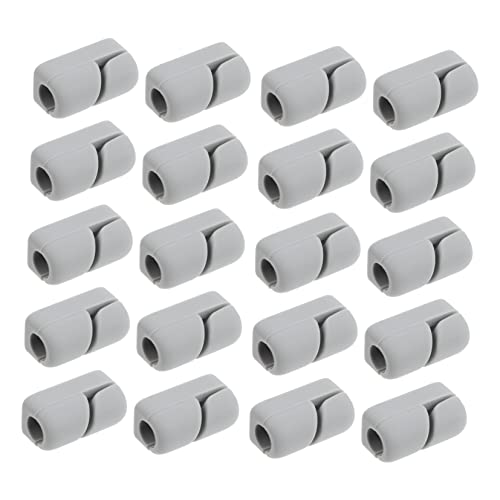 20pcs Clips Self-Adhesive Silicone Cable Fixing Clamps for Organizing USB Power and Mouse Cords Office