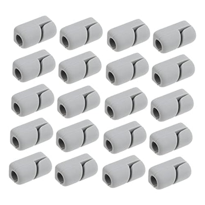 20pcs Clips Self-Adhesive Silicone Cable Fixing Clamps for Organizing USB Power and Mouse Cords Office