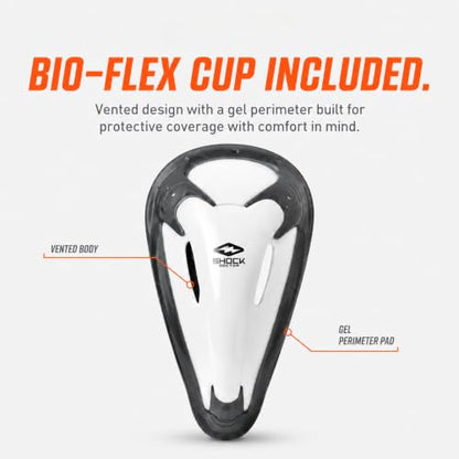 Shock Doctor Men’s Loose Hockey Short Supporter with BioFlex Cup Included. for Adult Men - size: XX-Large