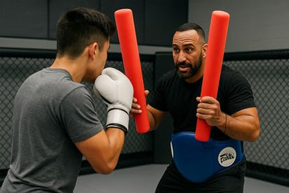 Foam Combat Training Sticks for Boxing and Martial Arts (red) - color: red