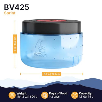 BearVault Canister for Backpacking. 4 Sizes: BV500, BV475, BV450, BV425. Bear-Resistant Food Container for Camping, Hiking, Fishing, Hunting, Bikepacking. BearVault is Bear Safe!