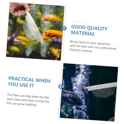GANAZONO 2pcs Strainer for Aquarium Cleaning Food Grade Mesh Fish Tank Household Use Mesh Safe for Fresh Aquariums Practical Design for Easy Holding