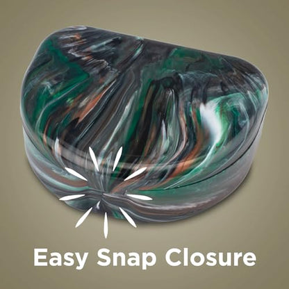 Practicon Marble Retainer Cases, Orthodontic Aligner Case, Mouth Guard Holder (3 Pack) (Camo) - color: Camo