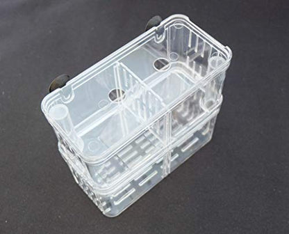 Aquarium Fish Breeder Box for Hatchery, Isolator, Injured Fish, Shrimp Clownfish (BX-005) - size: BX-005