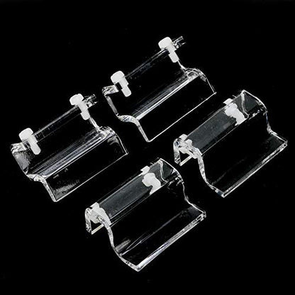 4Pcs Glass Cover Acrylic Clip Holder Support Clamp, Acrylic Glass Cover Clamp for Aquarium Fish Tank High Transparency Durable Stable Holder Set