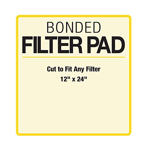 Marineland Bonded Filter Pad, Cut To Fit Any aquarium Filter, Whites & Tans, 312 sq. in. - size: 312 sq. in.