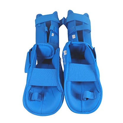 Wesing Karate Shin Instep Guard WKF Karate Shin Pad - color: Blue, size: X-Large