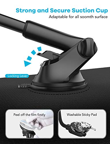 Replacement Suction Cup Mount Part, with Replacement Dashboard Pad Disc, 17.2mm Ball Joint Suction Cup with Adhesive Mounting Disk for Phone Mount Holder, Magnetic Mount, Windshield/GPS