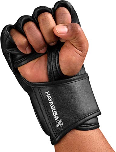Hayabusa T3 4oz Pro Style MMA Gloves for Men and Women - color: Black, size: Medium