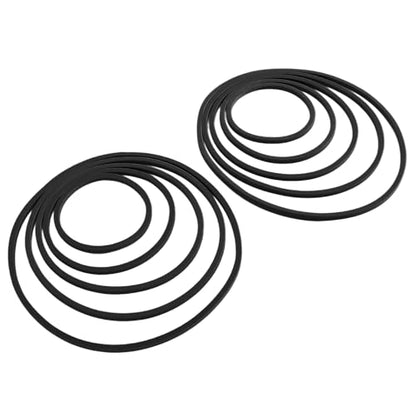 Aquarium Feeding Ring Set, 5 Sizes, EVA Foam, Prevents Food, Promotes Water Circulation, Ideal for Fish, Turtles, Plants (10pcs Black)