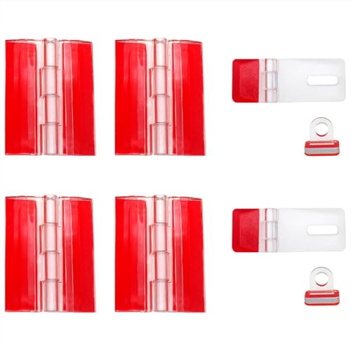6PCS Self Adhesive Acrylic Hinge and Latch Buckles Small Transparent Piano Hinge for DIY Clear Containers and Aquarium Lid