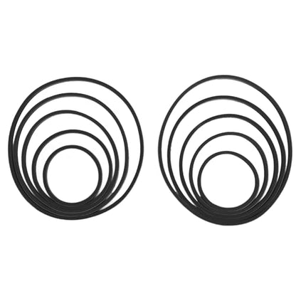 Aquarium Feeding Ring Set, 5 Sizes, EVA Foam, Prevents Food, Promotes Water Circulation, Ideal for Fish, Turtles, Plants (10pcs Black)