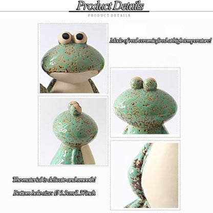 Frog Toilet Bolt Caps Ceramic Toilet Bolt Covers Decorative Toilet Screw Cover Caps, Toilet Caps for Bottom of Toilet, Cute Toilet Bowl Bolt Covers for Bathroom Decor, Easy to install (Green)