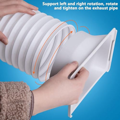 5.9 Inch Portable Air Conditioner Exhaust Hose Coupler, Mobile AC Unit Tube Connector, AC Hose Extension Connector Air Conditioning Accessories for AC Exhaust Hose Coupler Extension (Square)