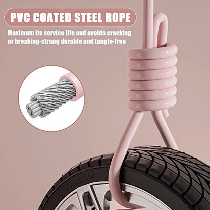 𝐒𝐩𝐞𝐞𝐝 𝐉𝐮𝐦𝐩 𝐑𝐨𝐩𝐞 𝐟𝐨𝐫 𝐅𝐢𝐭𝐧𝐞𝐬𝐬 - Skipping Rope for Women Men Exercise with Adjustable Length Jumping Rope and Alloy & Silicone Handles Suitable for Workout Boxing Home Gym - color: PinkWeighted