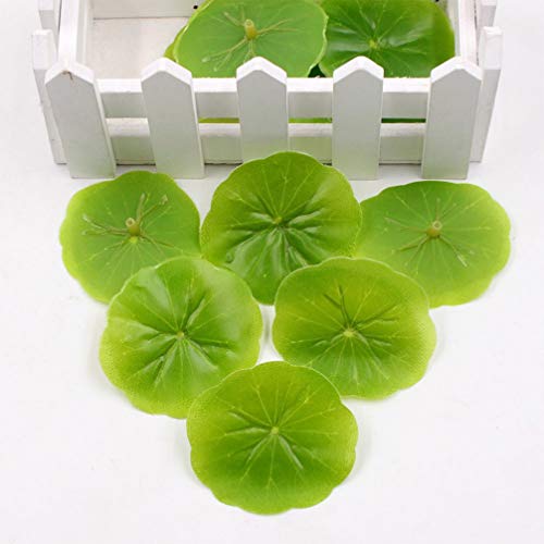 PRETYZOOM 90pcs Mini Artificial Floating Foam Lotus Leaves Lily Pads Artificial Foliage Pond Decor for Pond Pool Home Aquarium Decoration (2.36")