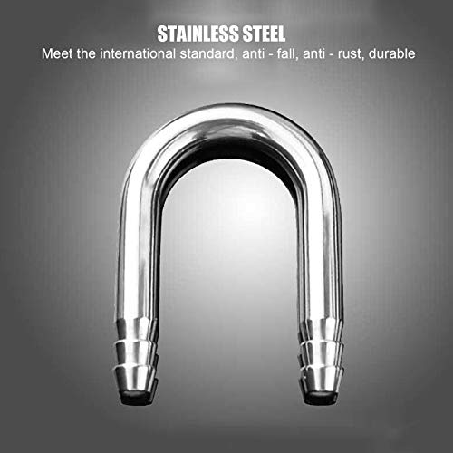 10Pcs Stainless Steel U Shape Elbow Pipe for Fish Oxygen Pump CO2 Tubing Accessory with Smoothness Machine Polished Edges, Installation for Aquarium