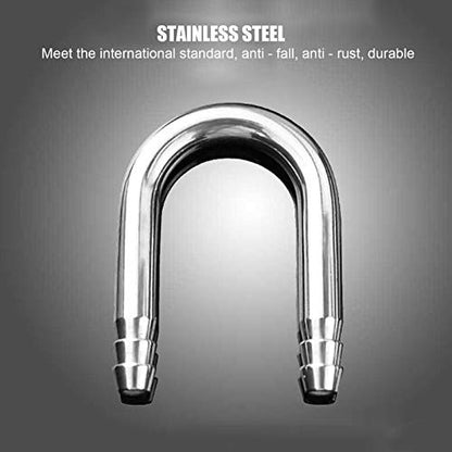 10Pcs Stainless Steel U Shape Elbow Pipe for Fish Oxygen Pump CO2 Tubing Accessory with Smoothness Machine Polished Edges, Installation for Aquarium