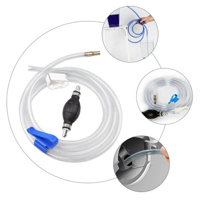 Manual Siphon Pump Hose Set for Fuel and Water Transfer, Practical Guide Oil Tube with Flexible Suction Hose for Fish Tank, Vehicle, and Home Use