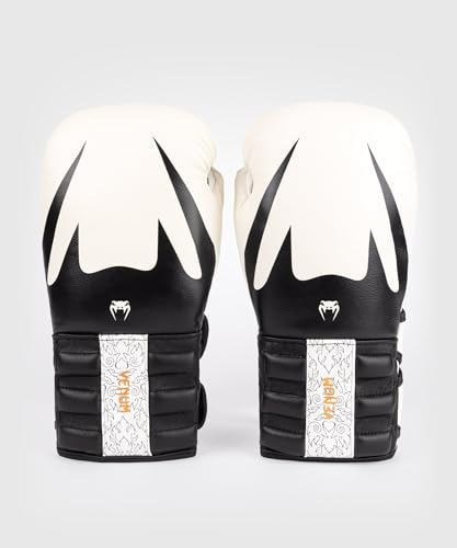 Venum Reverso Boxing Gloves - color: Snow White/Black, size: 10oz