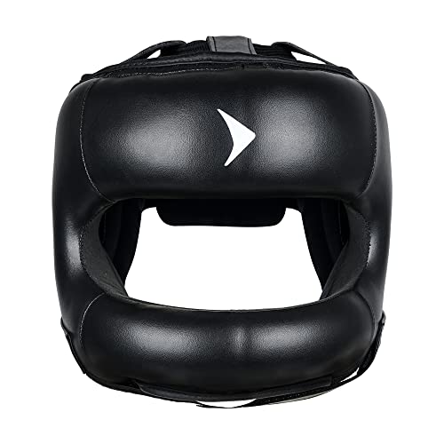 Nista Face Saver Nose Bar Headgear for Boxing & MMA Training - color: Black, size: Large-X-Large