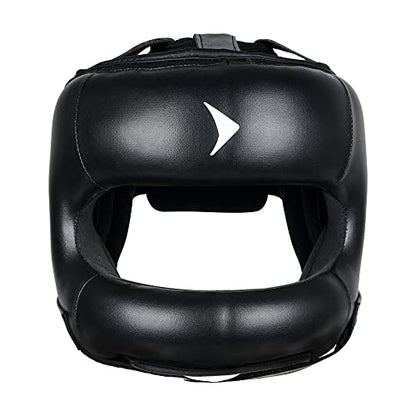 Nista Face Saver Nose Bar Headgear for Boxing & MMA Training - color: Black, size: Large-X-Large