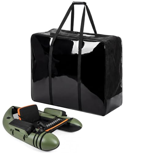Inflatable Fishing Float Tube Storage Bag Carrying Foldable Carrying Fishing Tube Bag Organizer for Angling Outdoor Recreation Camping Boating River Transport Carry Storage