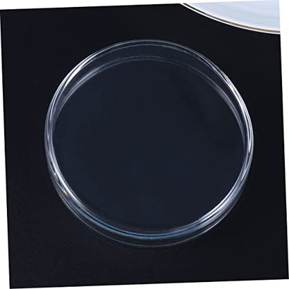 Angoily 3pcs Glass Shrimp Food Basin for Small Fish Round Feeding Dish Glass for Shrimp Fish and Reptiles