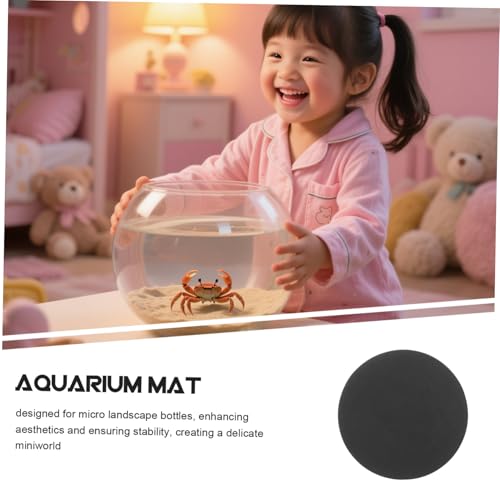Non-Slip Under Aquarium Mat Fish Pad for Micro Landscape Bottles Shockproof Cushion for Stability and Furniture Protection - size: 25.00X25.00X1.00CM
