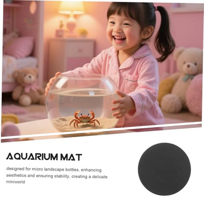 Non-Slip Under Aquarium Mat Fish Pad for Micro Landscape Bottles Shockproof Cushion for Stability and Furniture Protection - size: 25.00X25.00X1.00CM