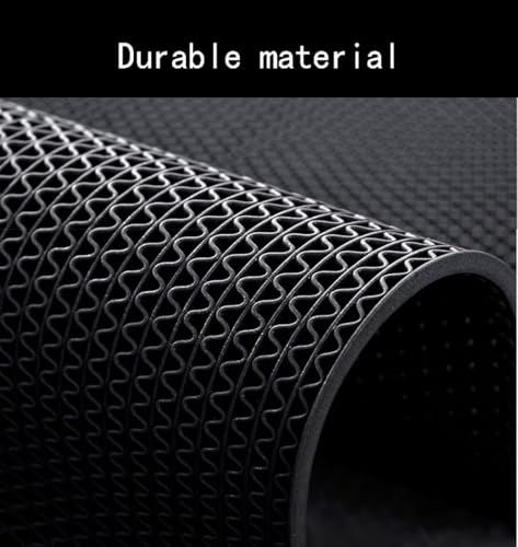 PVC Drainage Floor Mat Non-Slip Commercial Wet Area Mat for Outdoor and Indoor Restaurant Kitchen Bar Swimming Pool Splash Matting Water Drain Flooring Mat (Black, 4FTX16.4FT)