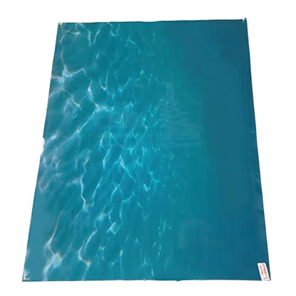 Aquarium Poster, Underwater Paper Cling Sticker with Sea Water Pattern Aquarium Wallpaper Background Decoration Picture PVC Adhesive Poster (61 * 30CM)