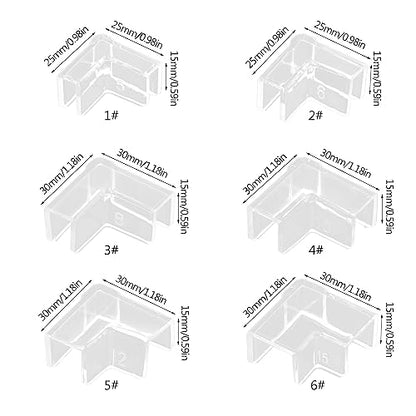 4PieceS Fish Edges Protector Clear Fish Tools Clear Aquarium Fish Glass Cover Protector Easy Install - size: 8mms: 30x30x8mms/ 1.18x1.18x0.31in
