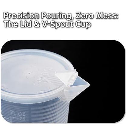 Measuring cups 35oz (1000 mL), Plastic, Multipurpose - Great for Chemicals, Oil, Pool and Gardening - Ounce (oz) and Milliliter (mL)